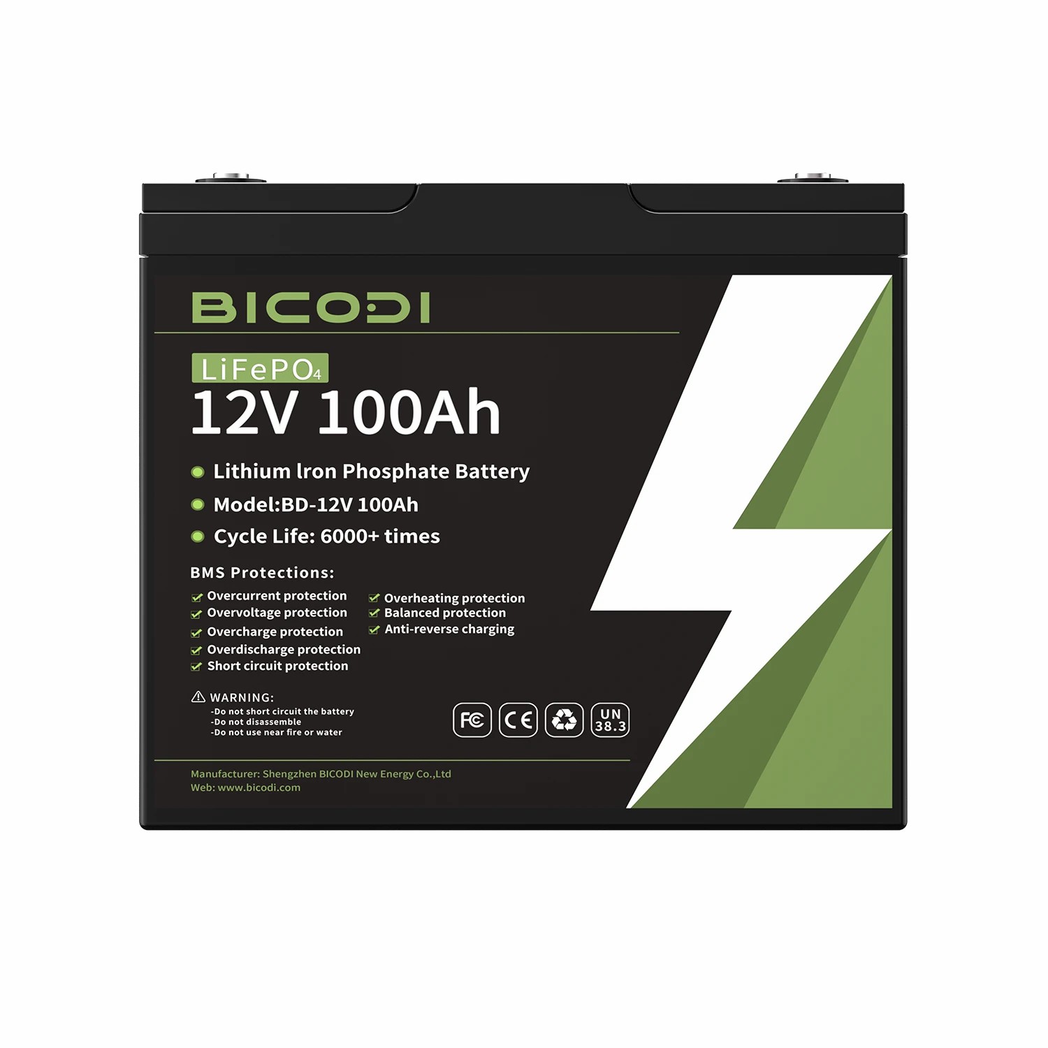 UbuzimaPO4 Bateri Agasanduku 12V 100Ah