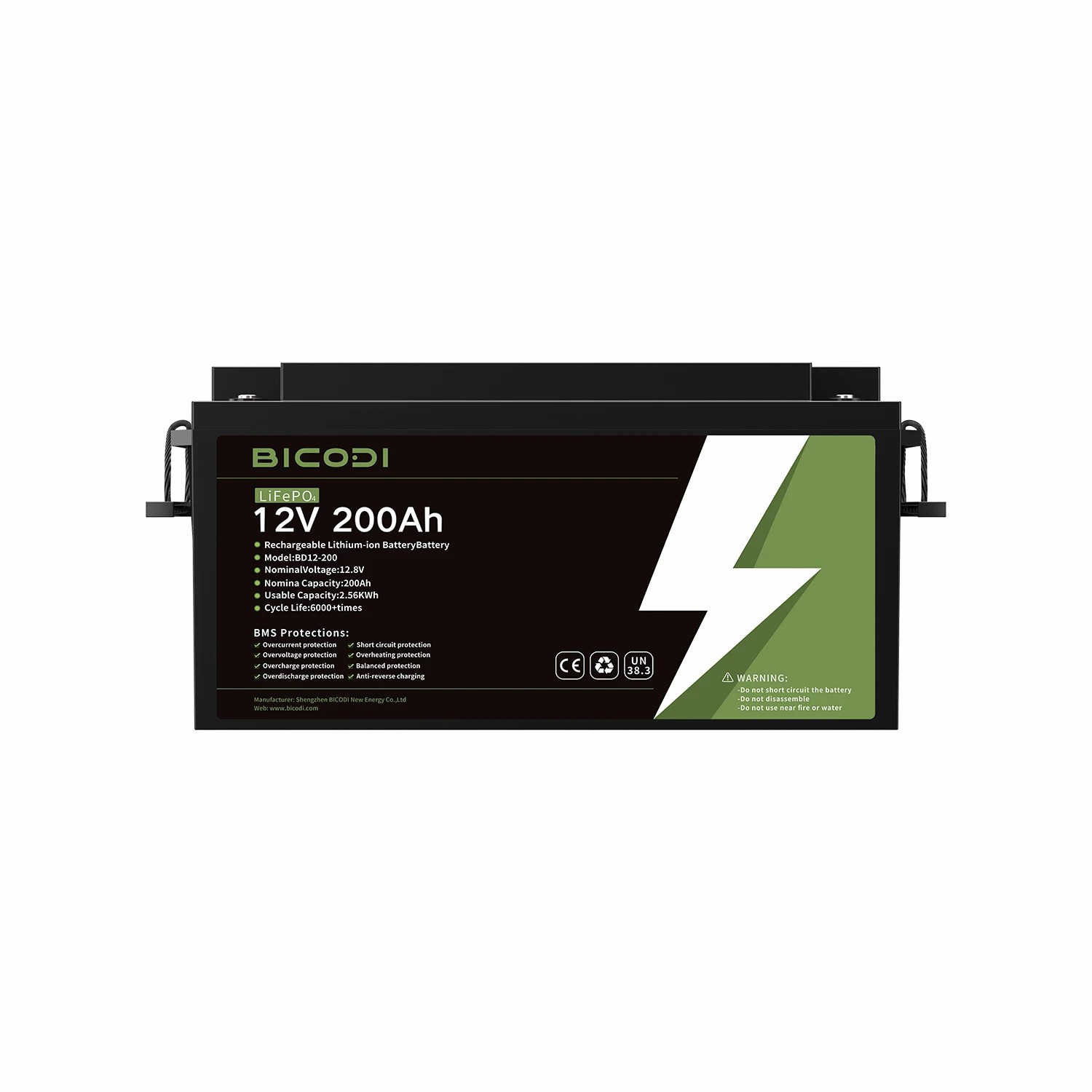 Kaxxa tal-Batterija LifePO4 12V 200Ah