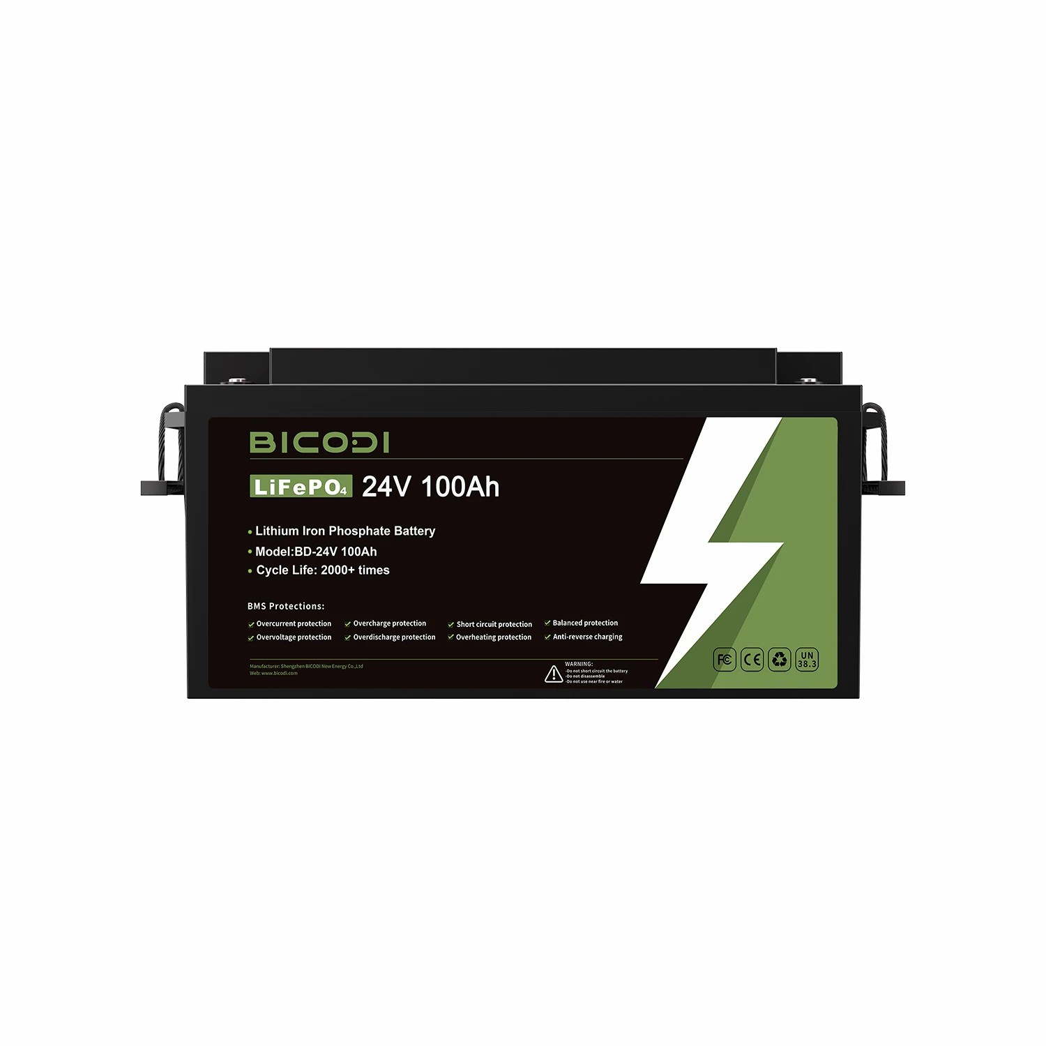 Kaxxa tal-batterija LifePO4 24V 100Ah